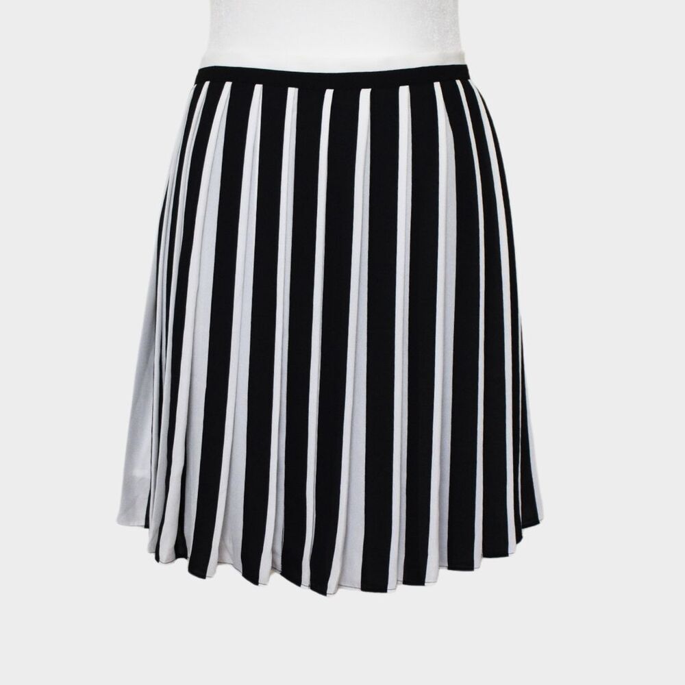 VINCE CAMUTO Striped Pleated Mini Skirt Size 0